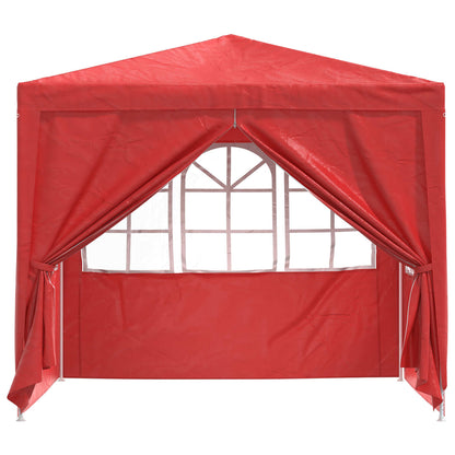 Partytent Rood 250 x 250 x 240 cm PE en staal