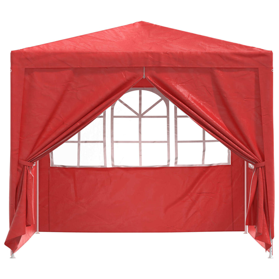 Partytent Rood 250 x 250 x 240 cm PE en staal