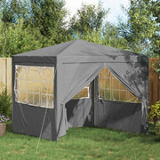 Partytent 250x250x240 cm lichtgrijs PE staal