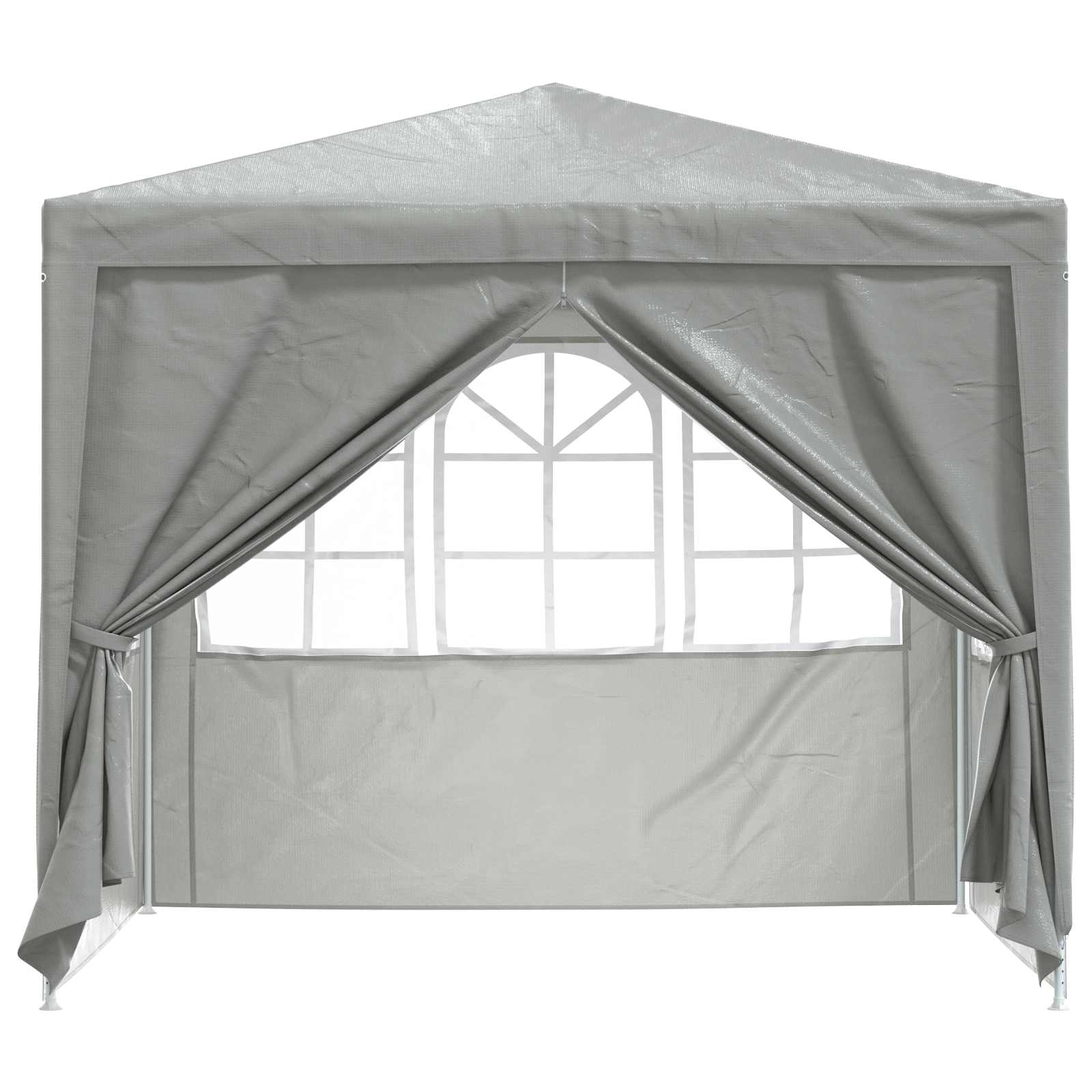 Partytent Lichtgrijs 250 x 250 x 240 cm PE en staal
