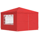 Party tent 300 x 300 x 255 cm Red PE and steel