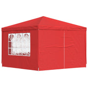 Partytent 300x300x255 cm rood PE staal