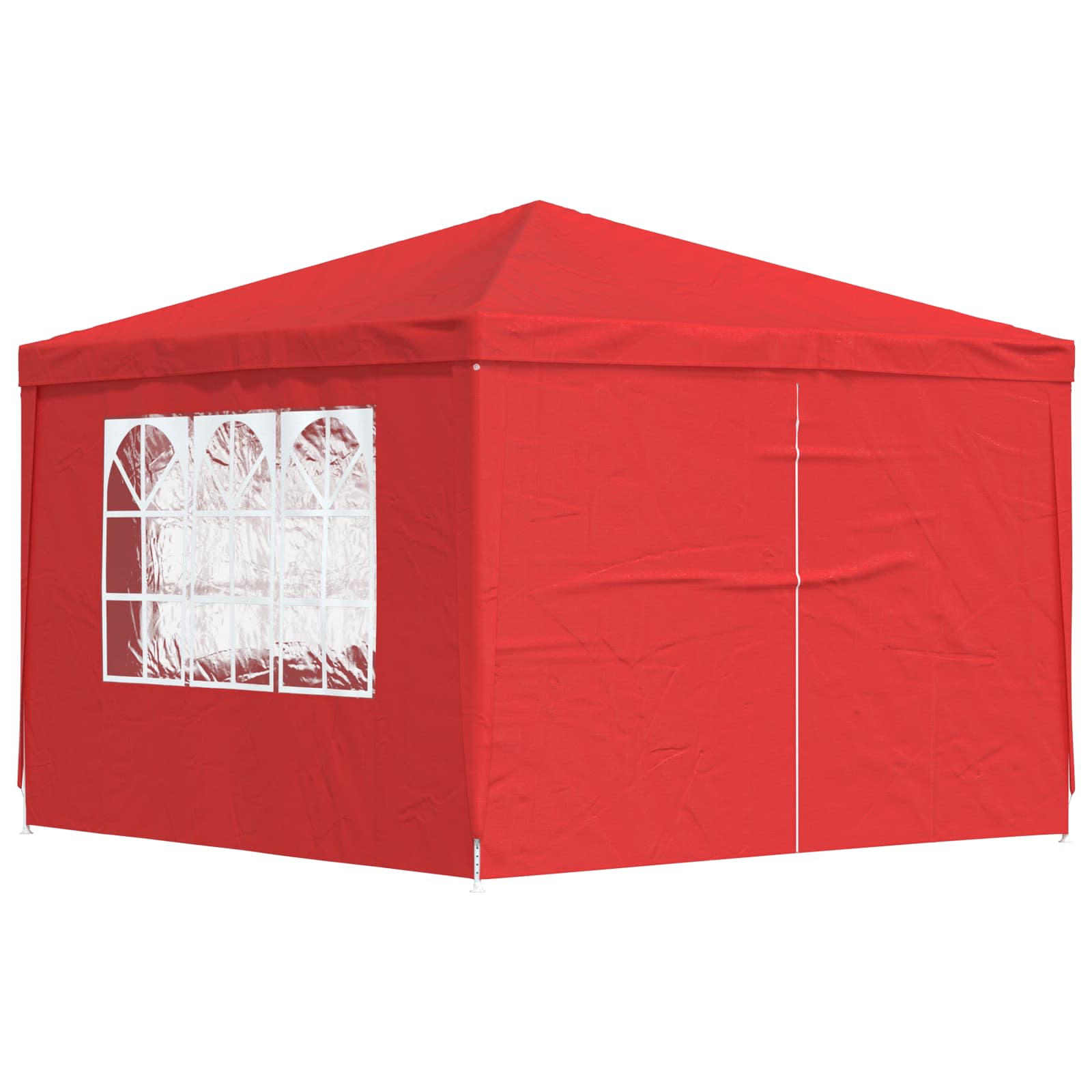 Partytent 300 x 300 x 255 cm Rood PE en staal