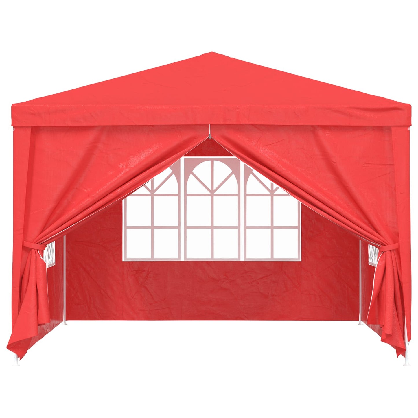 Partytent 300 x 300 x 255 cm Rood PE en staal