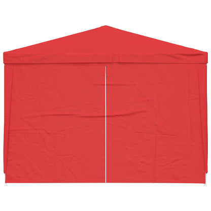 Partytent 300 x 300 x 255 cm Rood PE en staal