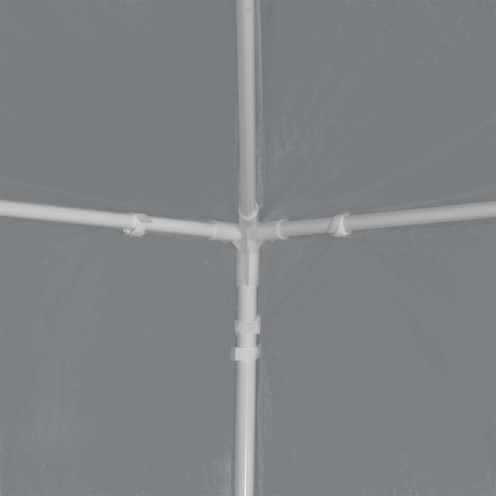 Partytent 300 x 300 x 255 cm Lichtgrijs PE en staal