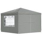 Party Tent 300 x 300 x 255 cm Light Grey PE and Steel