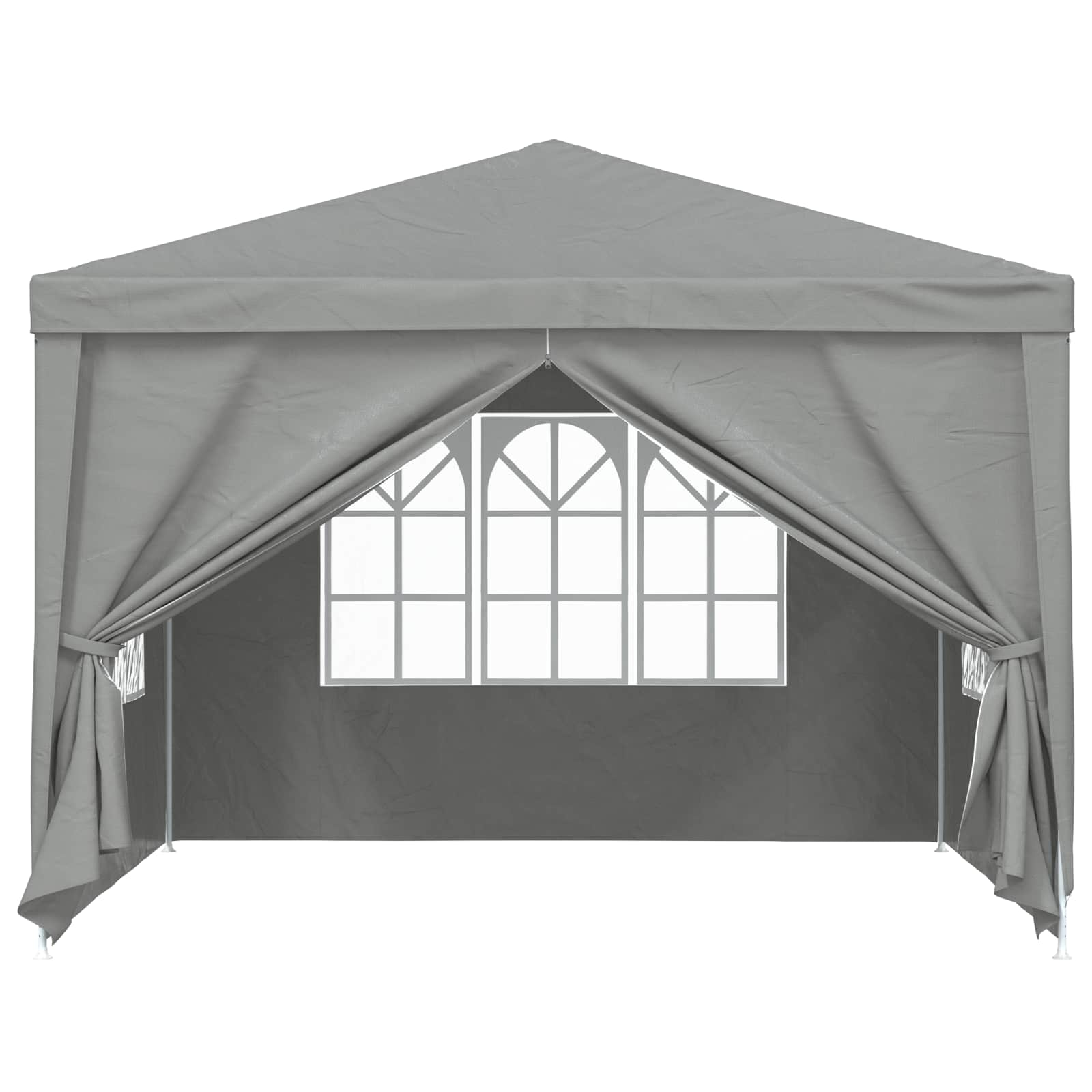 Partytent 300 x 300 x 255 cm Lichtgrijs PE en staal
