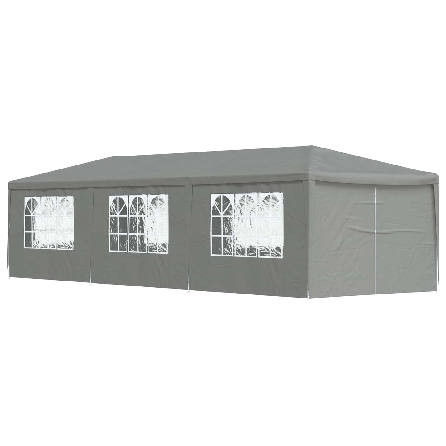 Partytent 900 x 300 x 255 cm Lichtgrijs PE en staal