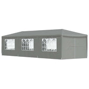 Partytent 900x300 cm lichtgrijs PE staal