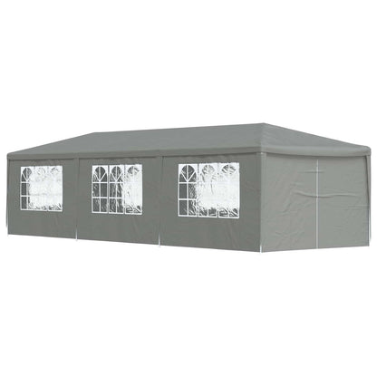 Partytent 900 x 300 x 255 cm Lichtgrijs PE en staal