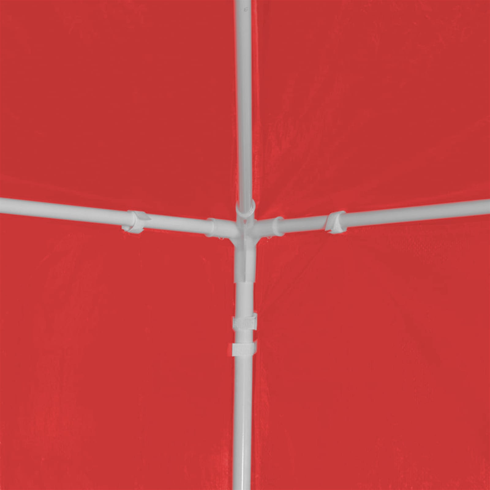 Partytent 1200 x 300 x 255 cm Rood PE en staal