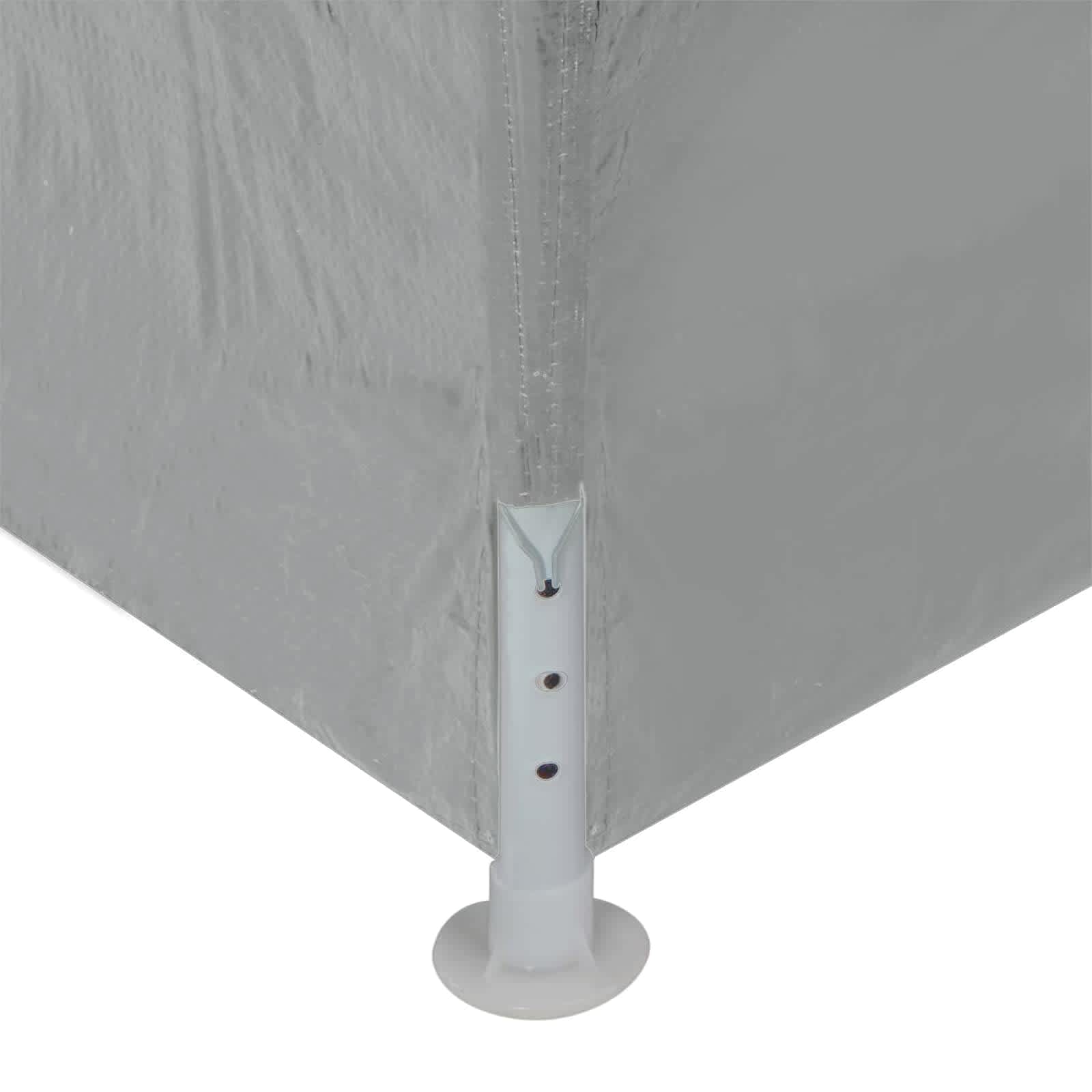 Partytent 1200 x 300 x 255 cm Lichtgrijs PE en staal