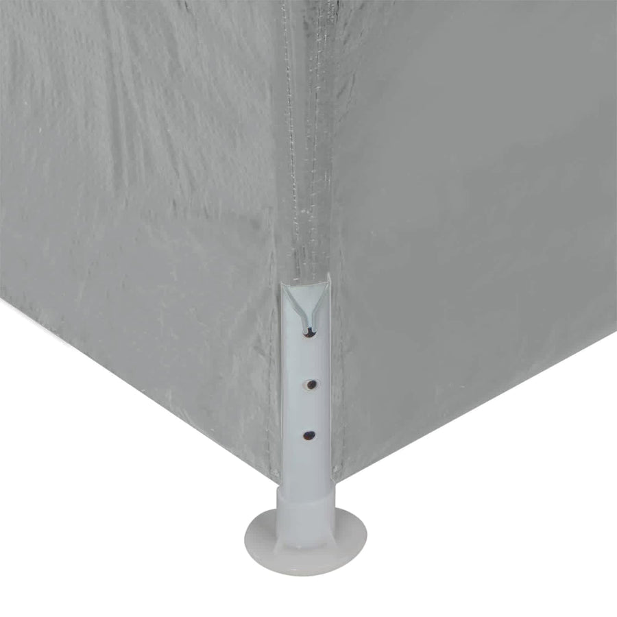 Partytent 1200 x 300 x 255 cm Lichtgrijs PE en staal