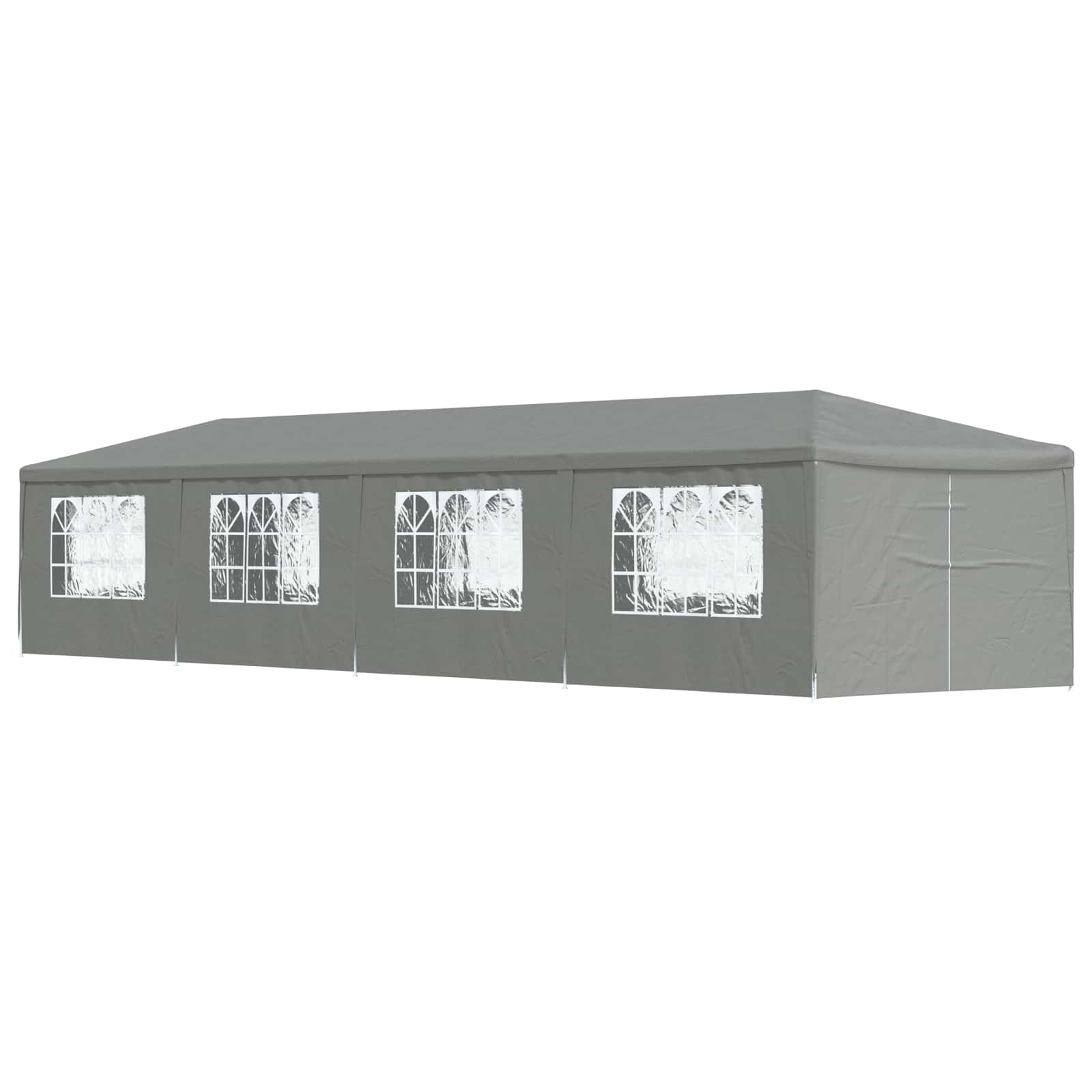 Partytent 1200 x 300 x 255 cm Lichtgrijs PE en staal