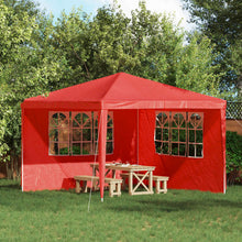 Party Tent Zijwand 2 pcs 300 x 195 cm Rood PE en staal