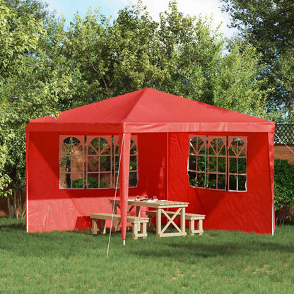 Party Tent Zijwand 2 pcs 300 x 195 cm Rood PE en staal