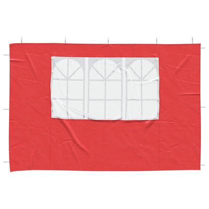 Party Tent Zijwand 2 pcs 300 x 195 cm Rood PE en staal