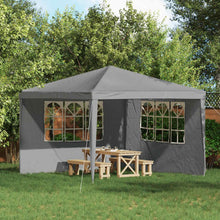 Party Tent Zijwand 2 pcs 300 x 195 cm Lichtgrijs PE en staal