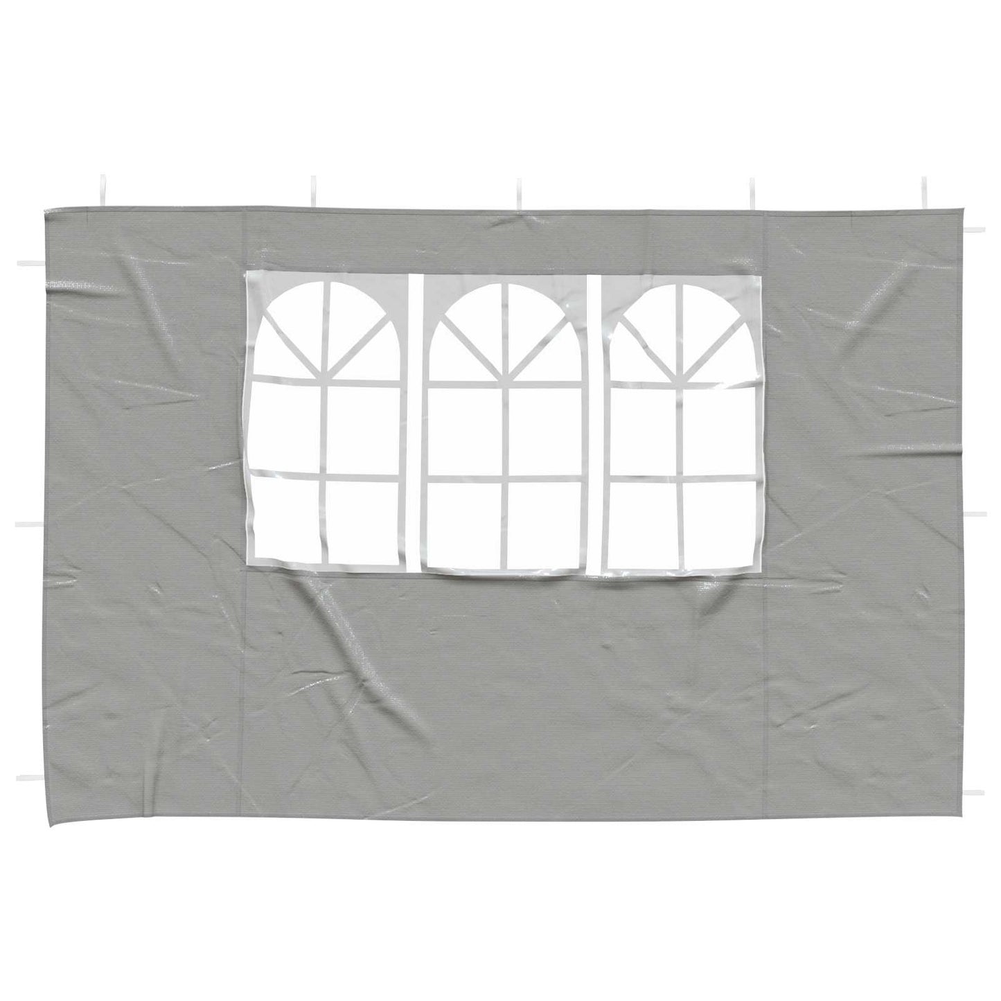 Party Tent Zijwand 2 pcs 300 x 195 cm Lichtgrijs PE en staal