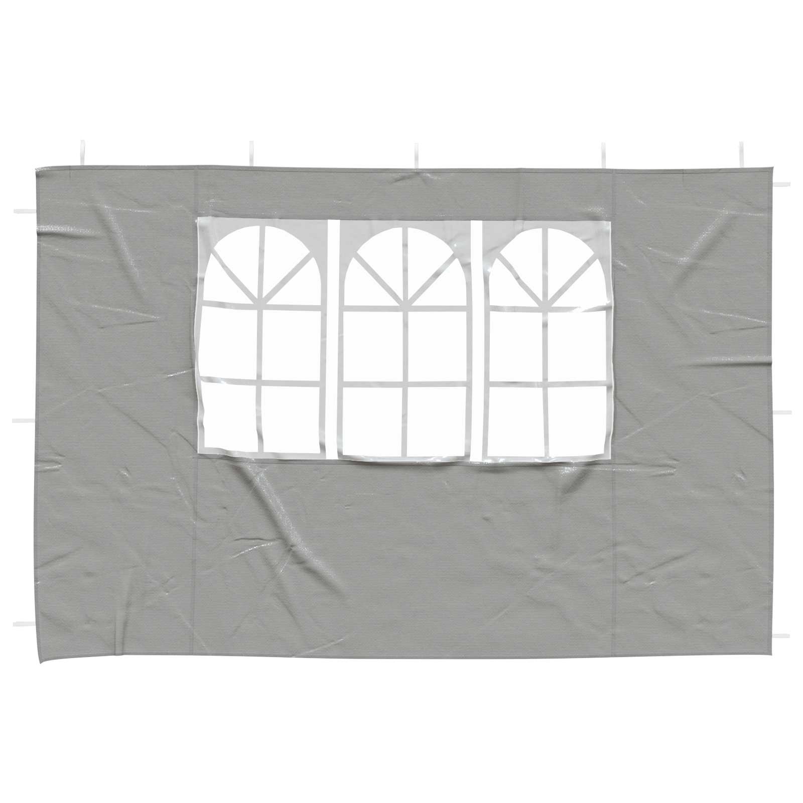 Party Tent Zijwand 2 pcs 300 x 195 cm Lichtgrijs PE en staal