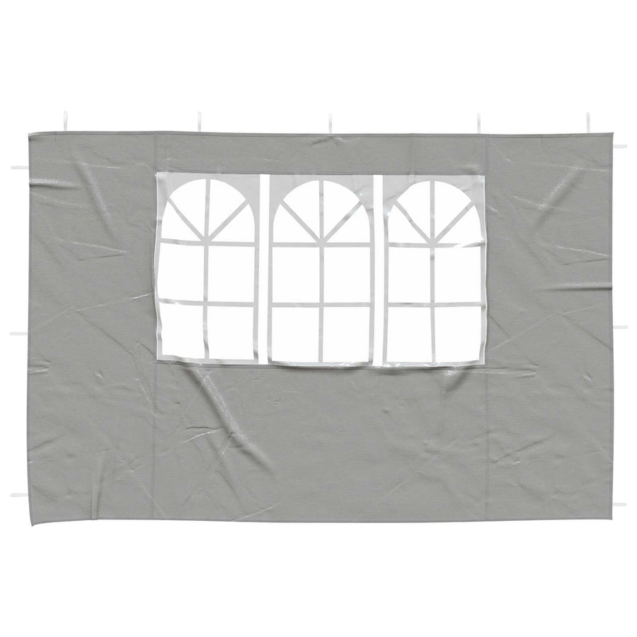 Party Tent Zijwand 2 pcs 300 x 195 cm Lichtgrijs PE en staal