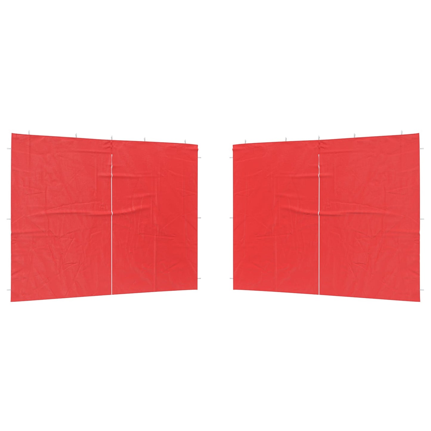 Party Tent Zijwand 2 pcs Rood 300 x 195 cm PE en staal
