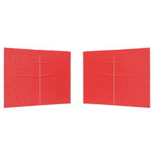 Party Tent Zijwand 2 pcs Rood 300 x 195 cm PE en staal