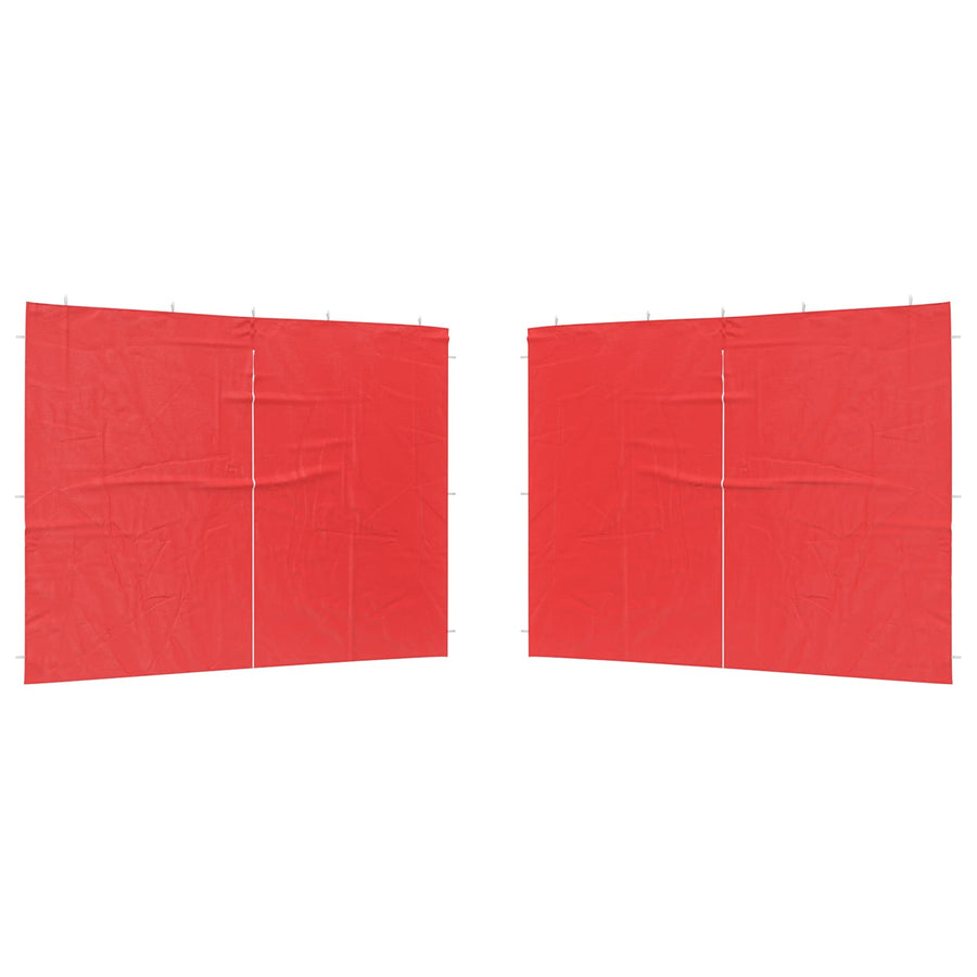 Party Tent Zijwand 2 pcs Rood 300 x 195 cm PE en staal