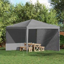 Party Tent Zijwand 2 pcs Lichtgrijs 400 x 195 cm PE en staal