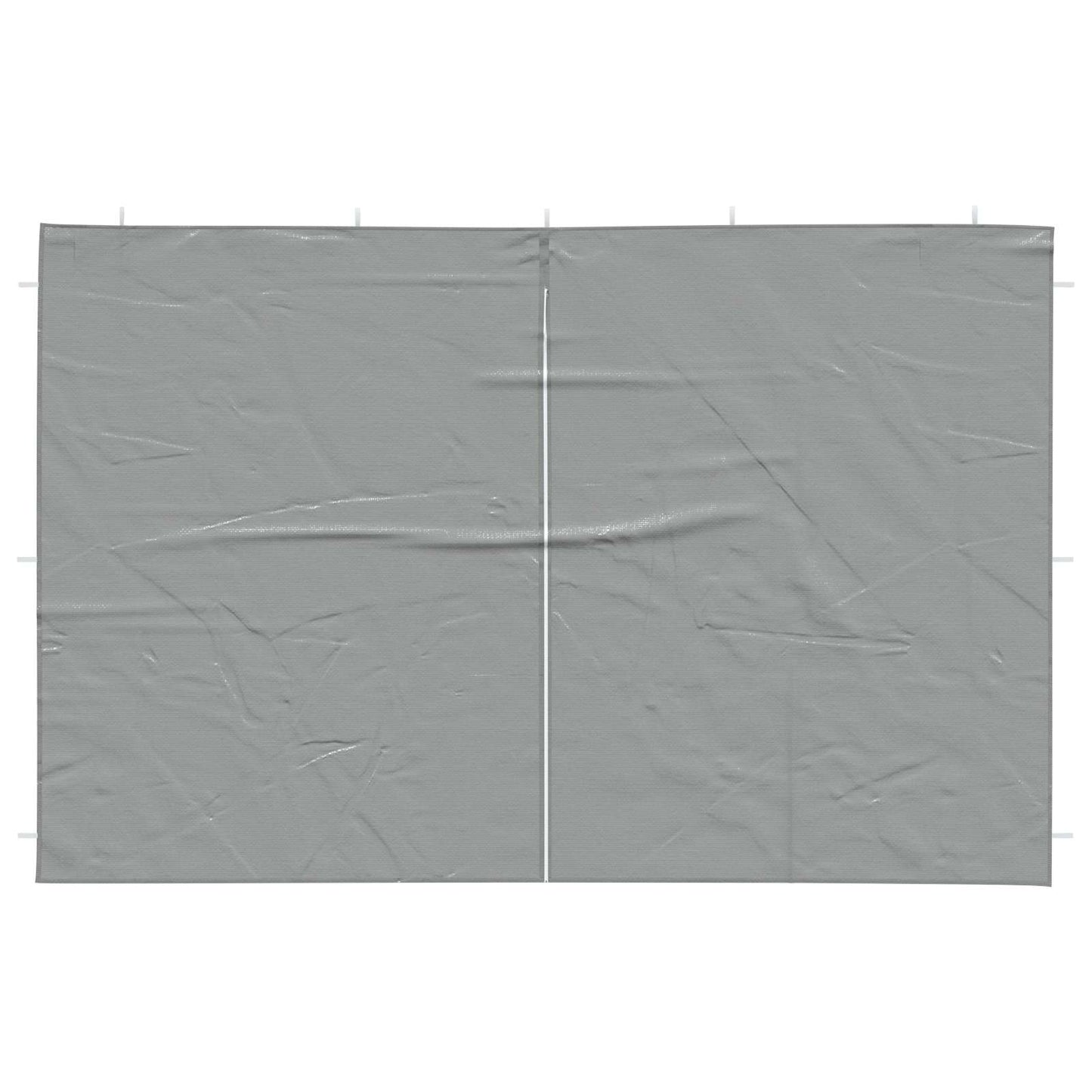 Party Tent Zijwand 2 pcs Lichtgrijs 400 x 195 cm PE en staal