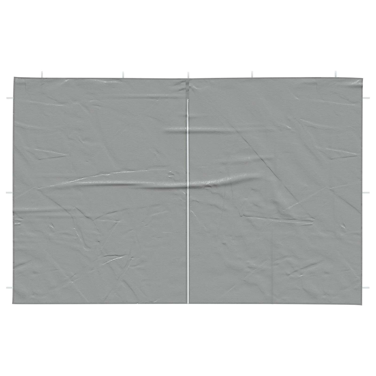 Party Tent Zijwand 2 pcs Lichtgrijs 400 x 195 cm PE en staal