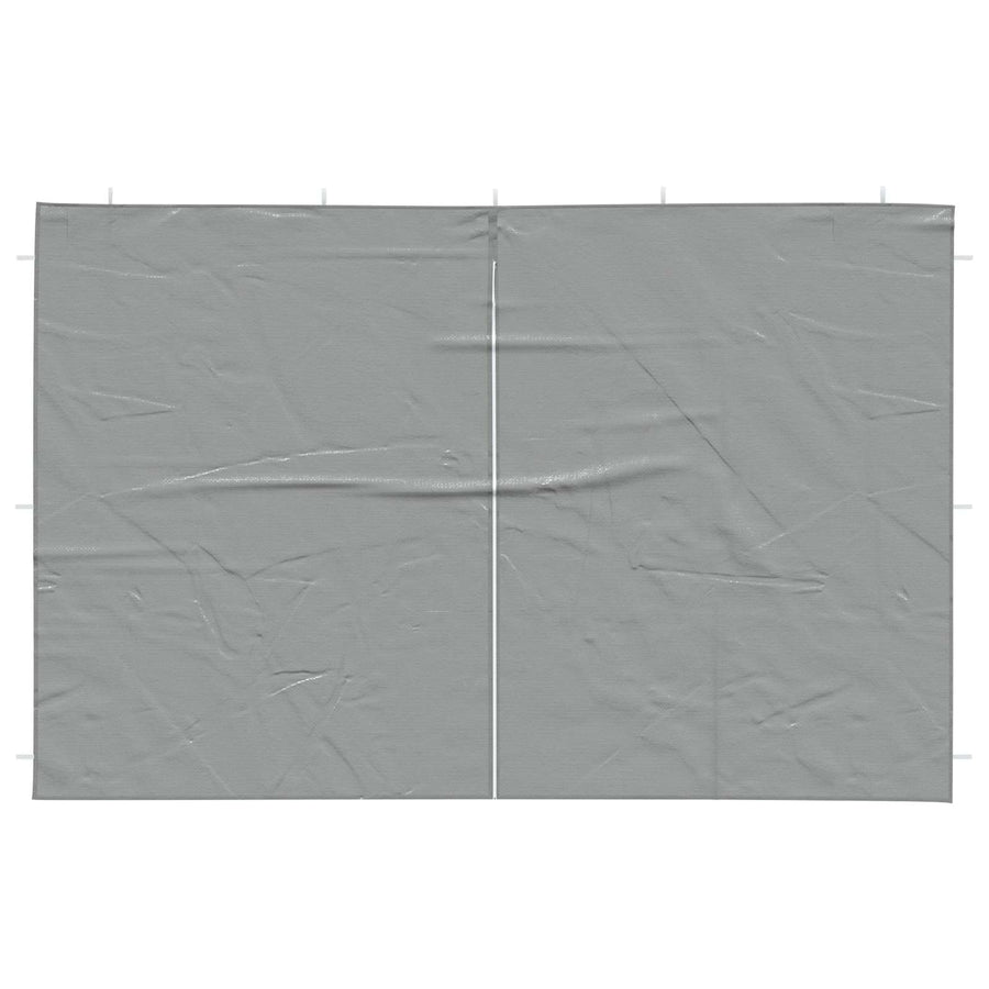 Party Tent Zijwand 2 pcs Lichtgrijs 400 x 195 cm PE en staal