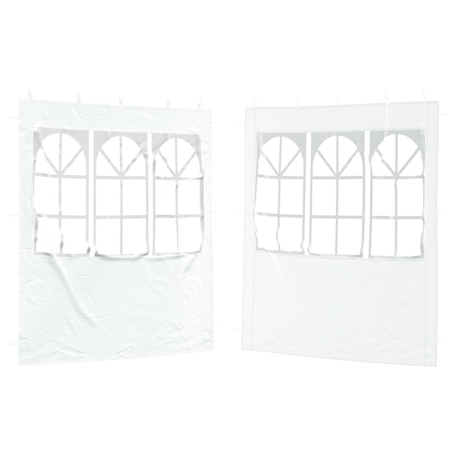 Party Tent Zijwand 2 pcs 200 x 195 cm Wit PE en staal