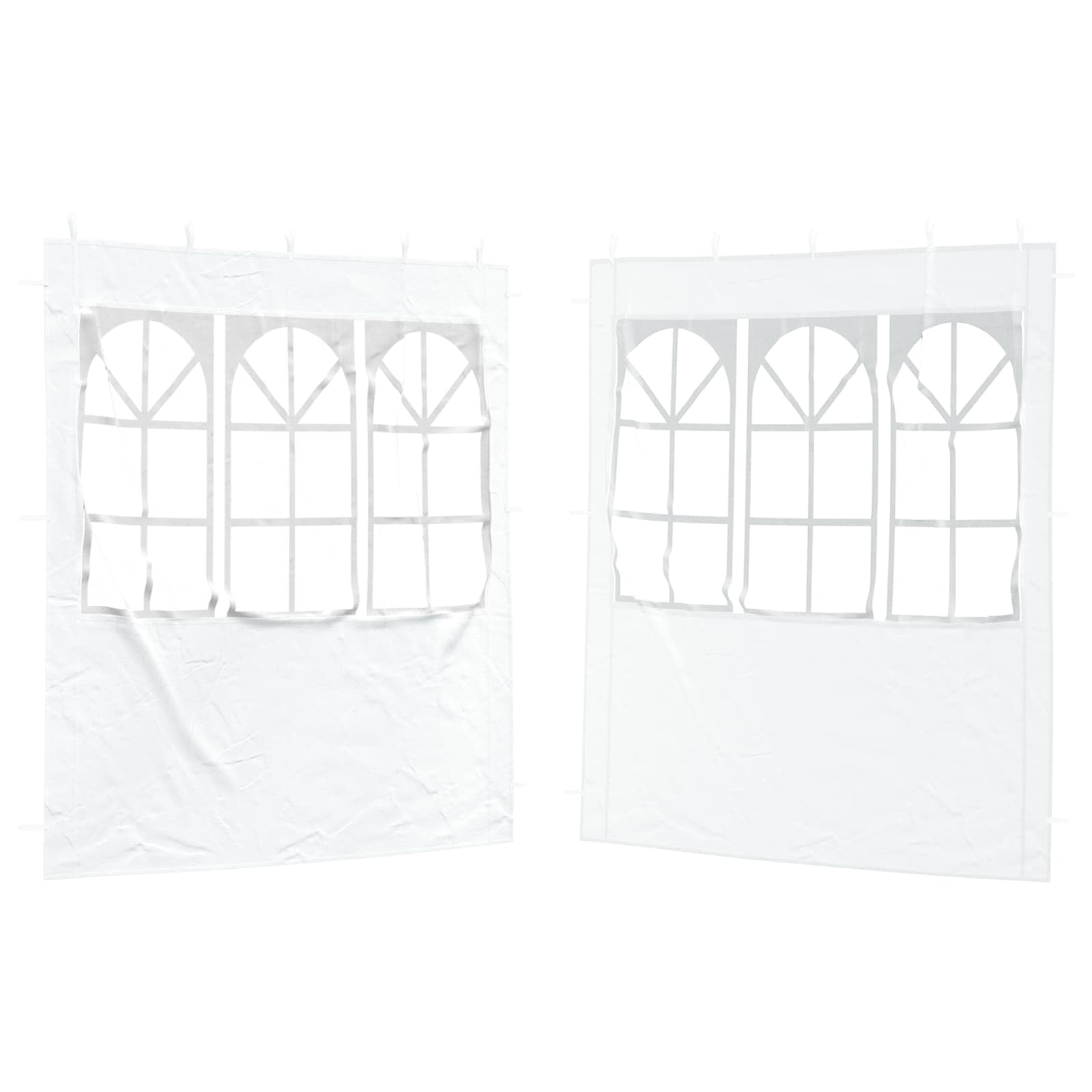 Party Tent Zijwand 2 pcs 200 x 195 cm Wit PE en staal