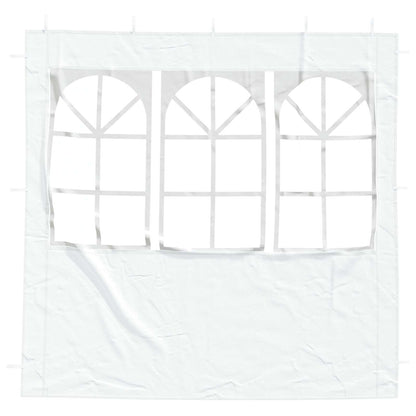 Party Tent Zijwand 2 pcs 200 x 195 cm Wit PE en staal