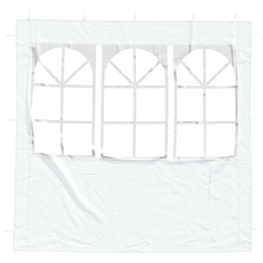 Party Tent Zijwand 2 pcs 200 x 195 cm Wit PE en staal