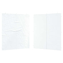 Party Tent Zijwand 2 pcs Wit 200 x 195 cm PE en staal