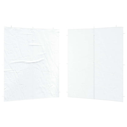 Party Tent Zijwand 2 pcs Wit 200 x 195 cm PE en staal