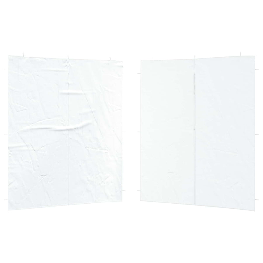 Party Tent Zijwand 2 pcs Wit 200 x 195 cm PE en staal