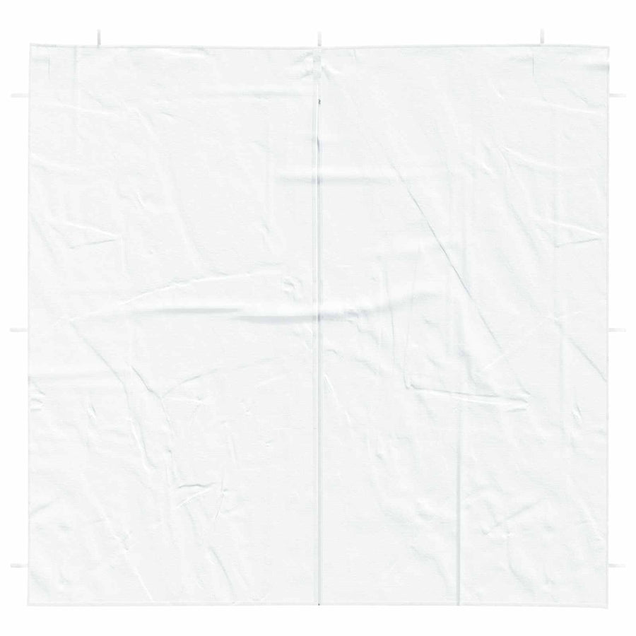 Party Tent Zijwand 2 pcs Wit 200 x 195 cm PE en staal