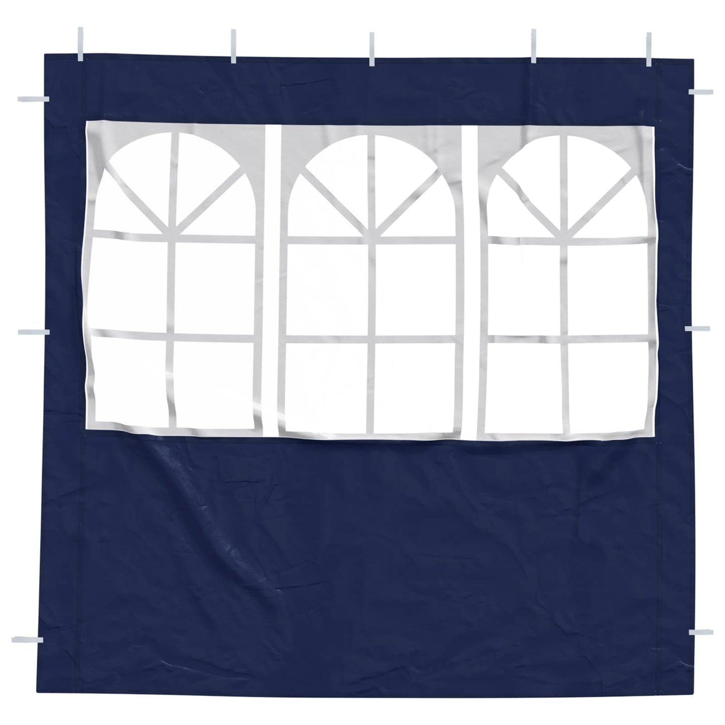Party Tent Zijwand 2 pcs 200 x 195 cm Blauw PE en staal