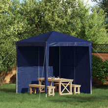 Party Tent Zijwand 2 pcs Blauw 200 x 195 cm PE en staal