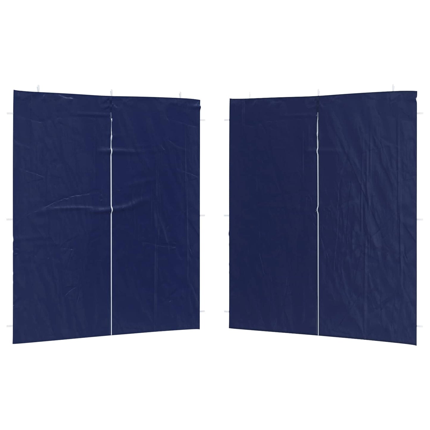 Party Tent Zijwand 2 pcs Blauw 200 x 195 cm PE en staal