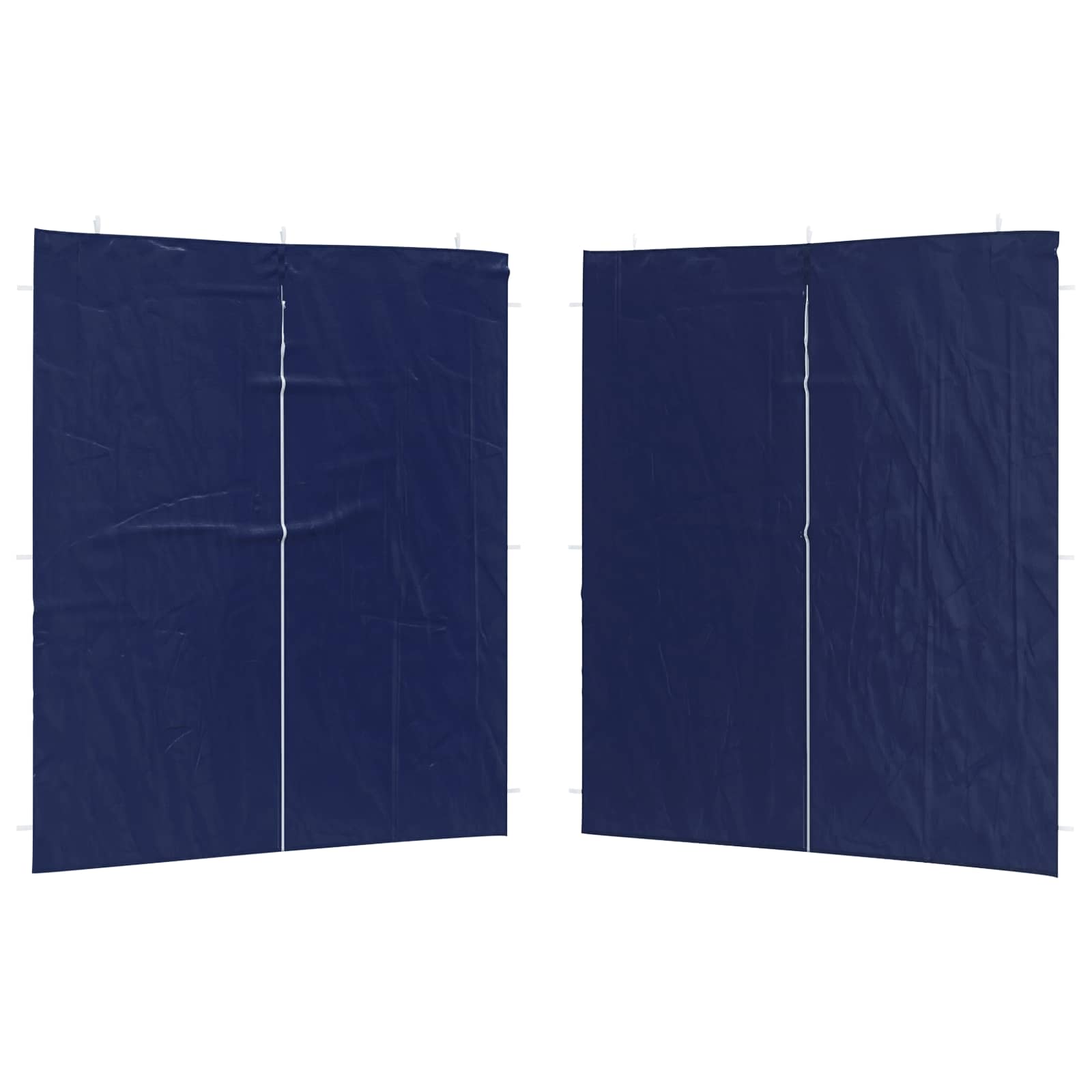 Party Tent Zijwand 2 pcs Blauw 200 x 195 cm PE en staal