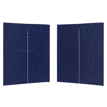 Party Tent Zijwand 2 pcs Blauw 200 x 195 cm PE en staal