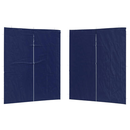 Party Tent Zijwand 2 pcs Blauw 200 x 195 cm PE en staal
