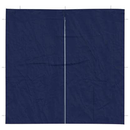 Party Tent Zijwand 2 pcs Blauw 200 x 195 cm PE en staal