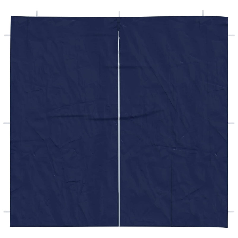 Party Tent Zijwand 2 pcs Blauw 200 x 195 cm PE en staal