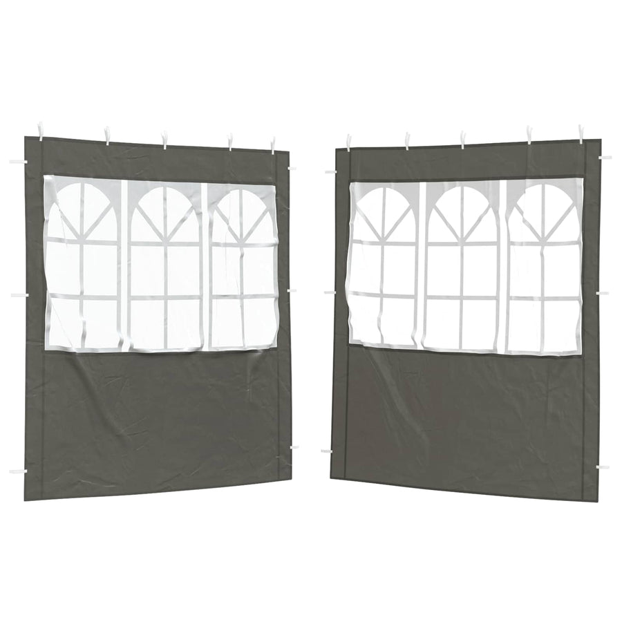 Party Tent Zijwand 2 pcs 200 x 195 cm Antracietkleurig